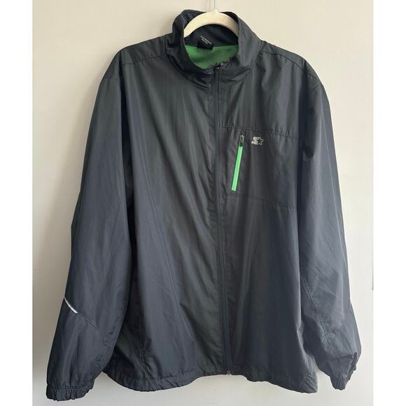 Starter Windbreaker Zip Up Jacket Gray Size XL - Picture 1 of 6
